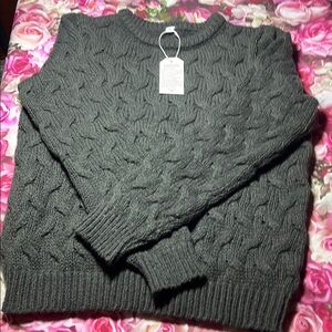 Gray Cable Knit Sweater